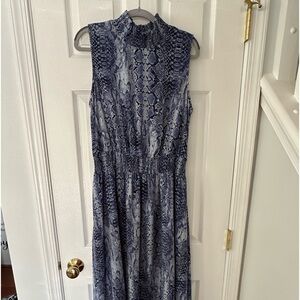 Snake Print mid calf dress